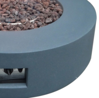 Table de foyer extérieur au gaz propane en béton de 18 po x 42 po de largeur
