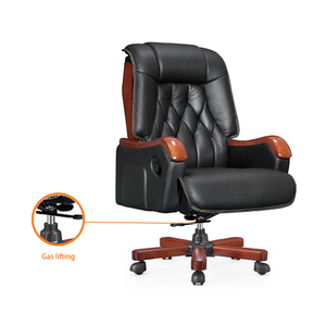 High Quality boss <strong>Chair</strong> Ripple Black <strong>Brown</strong> Genuine Leather Bent Wood Luxury Wooden Ceo Executive <strong>Office</strong> <strong>Chair</strong> - Product Image 2