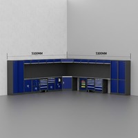 Coffre à outils industriel OEM personnalisé, système de rangement modulaire à tiroirs, établi mobile, construction en acier laminé à froid, capacité de charge de 500 kg