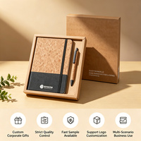 Coffret cadeau d'affaires durable personnalisé avec un carnet en liège A5 et un stylo pour les cadeaux d'employés et de clients exécutifs