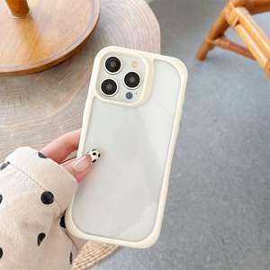 Coque pour iPhone 16 Pro Max, couleur bonbon simple, rainure transparente, protection intégrale antichoc - Product Image 3