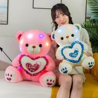 Vente en gros de beaux animaux en peluche personnalisés de la Saint-Valentin en peluche amour coeur à paillettes ours de la Saint-Valentin pour fille