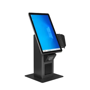 Sistem POS 2023 layar sentuh 21.5 inci mesin pemesanan kios pembayaran mandiri untuk restoran