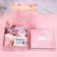 Nouvelles idées de produits 2023 : Coffret cadeau d'anniversaire mignon et élégant avec tasse à café et serviette en forme de lapin, couleurs personnalisables pour petite amie et amoureux