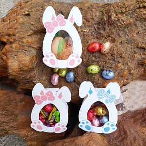 Tùy Chỉnh Dễ Thương Phục Sinh Bunny Hình Kẹo Hộp Trứng Trang Trí Nội Thất Thỏ Món Quà Sô Cô La Bao Bì Hộp Giấy Với Cửa Sổ Rõ Ràng - Product Image 2