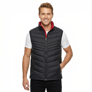 Liquidación al por Mayor, Chaqueta de Invierno para Hombre con Logotipo Personalizado, Chaleco Grueso y Suave con Cuello Alto, Bolsillos con Cremallera, Chaleco Deportivo para Exteriores - Product Image 1