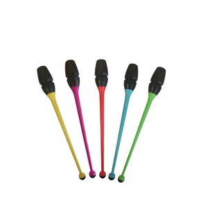 Bastoni per Ginnastica Ritmica Personalizzabili 36cm/41cm/46cm, Unisex, con <span class=keywords><strong>Testa</strong></span> in Gomma e Asta in ABS, per Esercizi Artistici - Product Image 1
