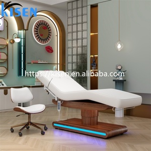 Cama Eléctrica Profesional para Salón de Belleza KISEN, Base de Madera Clara, 4 Motores, Mesa de Masaje, Diseño Moderno, Gran Venta - Product Image 2