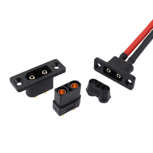Amass XT90E-M Male <b>Plug</b> with Mounting Hole Gold-Plated High Current Connector for RC/Drone Battery Packs (Battery Side) - Product Image 1