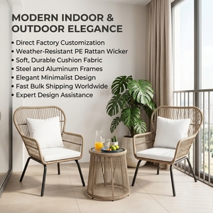 Conjunto de <span class=keywords><strong>muebles</strong></span> de jardín de exterior Silla tejida de ratán <span class=keywords><strong>Muebles</strong></span> de jardín de <span class=keywords><strong>aluminio</strong></span> para jardines y terrazas - Product Image 1