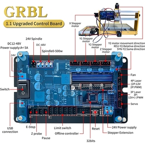 New ly <span class=keywords><strong>CNC</strong></span> 3018 cộng với 3018 Pro Max V2.0 Máy tính để bàn gỗ <span class=keywords><strong>CNC</strong></span> Router khắc <span class=keywords><strong>Kit</strong></span> 52mm trục chính chủ hỗ trợ Laser 5.5W 10W - Product Image 6