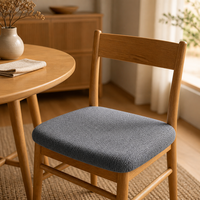 Housse de coussin de siège en chenille élastique sur mesure avec ouverture et amovible, lavable pour chaise de salle à manger, cuisine, maison, bureau