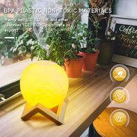 Meilleure vente lampe de lune 3D veilleuse LED humidificateur usb charge huile essentielle diffuseur d'arôme d'air à ultrasons pour brumisateur