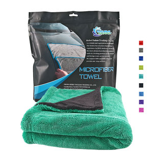 ผ้าเช็ดรถไมโครไฟเบอร์แบบม้วน ขอบไร้รอยต่อ พิมพ์โลโก้ได้ ซึมซับน้ำได้ดี แห้งเร็ว เหมาะสำหรับร้านซ่อมรถยนต์ - Product Image 1