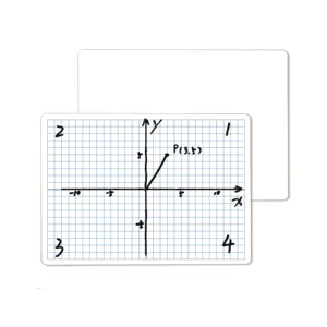 Tablero de borrado en seco de doble cara para estudiantes, tablones de doble cara con gráfico XY de eje