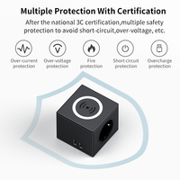 Adaptateur secteur Magic Box Cube, directement de l'usine, avec port de charge rapide PD20W, charge sans fil NFC, longueur de câble 3m/5m, courant nominal 10A