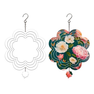 Carillons éoliens vierges pour sublimation, en aluminium, personnalisables, décoration suspendue pour extérieur/intérieur, carillons éoliens imprimés avec photo/logo DIY - Product Image 5