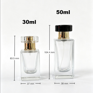 Botella de Perfume Coquette Square <span class=keywords><strong>con</strong></span> Base Gruesa, 30ml 50ml 100ml, Botella de Vidrio para Fragancias <span class=keywords><strong>con</strong></span> Caja Personalizada - Product Image 4