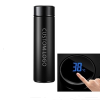 Bouteille d'eau intelligente personnalisée en acier inoxydable, bouteille thermos portable scellée avec affichage numérique LED