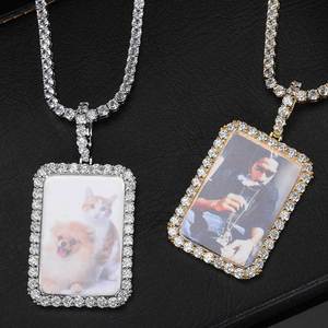 Pendentif personnalisé en moissanite avec photo/image, en argent 925, breloque souvenir, passe le testeur de diamant, breloques diamant VVS, cadeau - Product Image 3