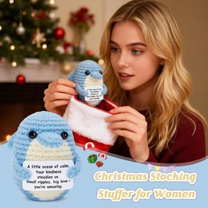 Weming Handgefertigtes Häkel-Delfin-Plüschtier Muttertags-Anerkennungsschild Süßes Andenken-Geschenk für Mama Oma Tochter Sohn - Product Image 4