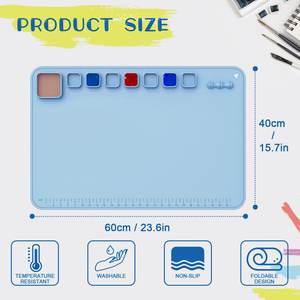 Tapis de dessin en silicone 100 % sans BPA personnalisé pour enfants, tapis de peinture coloré, imperméable pour les activités de peinture et d'art - Product Image 5