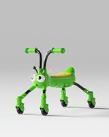 Voiture à pédales en plastique sécurisée à quatre roues pour tout-petits de 1 à 3 ans, motif animal de dessin animé avec son et lumière, jouet à pousser durable pour enfants