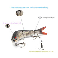 Leurre de pêche pour bar The Brave 142mm 27g, eau douce et eau salée, appât dur avec hameçons, leurre artificiel multi-sections