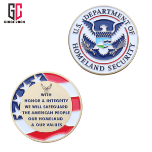 Monedas de Desafío del Departamento de Seguridad Nacional de EE. UU., Esmalte Metálico Personalizado de Fábrica con 12 Años de Experiencia, con Bolsa de Terciopelo - Product Image 4