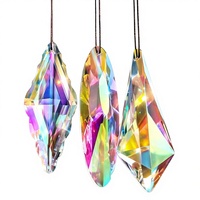 Grand pendentif en cristal K9, prisme en verre, attrape-soleil arc-en-ciel, ornement suspendu pour lustre, décoration de maison, jardin, fenêtre