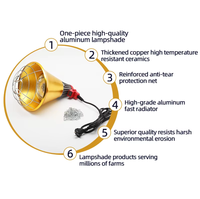 Lampe Chauffante Infrarouge Professionnelle 175W 250W pour Élevage Avicole – Ampoule Chauffante Durable pour Éleveuse Animale