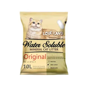 Litière pour chat biodégradable et facile à nettoyer sans poussière Fournisseurs de sable Absorption rapide Litière pour chat en bentonite jetable