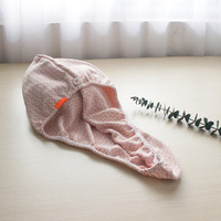 Serviette turban en microfibre à séchage rapide pour cheveux, avec logo personnalisé, en tissu gaufré, pour femme
