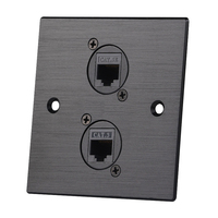 Boîtier de connexion mural multimédia de type 86, double module de type D, prise combinée audio-vidéo CAT5e CAT6 RJ45
