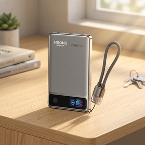 LDJ05 Power Bank sans fil magnétique 15W 22.5W Charge rapide Écran TFT 5000mAh 10000mAh Ultra fin CE FCC RoHS UL 3C - Product Image 3