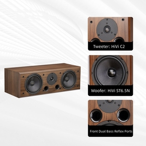 AJ-0604 Altavoz Pasivo de Canal Central de 6.5 Pulgadas, Audio de Alta Fidelidad para Cine <span class=keywords><strong>en</strong></span> Casa, para Diálogos Claros y Sonido Envolvente - Product Image 2