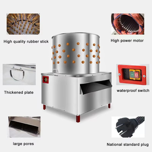 Nouvelle machine à plumer les poulets électriques pour poulets, canards, oies et pigeons avec pot de trempage, facile à utiliser, utilisation à la ferme - Product Image 2