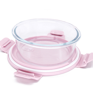 Récipient de préparation de repas en verre borosilicaté de qualité supérieure à 4 compartiments avec couvercle en plastique - Product Image 4