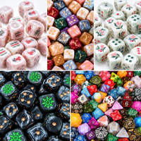 16mm 30mm 40mm D4 D6 D8 D10 D12 D20 Set Dadu Akrilik Profesional untuk Permainan RPG, Dadu Resin Polihedral Kustom untuk Dnd