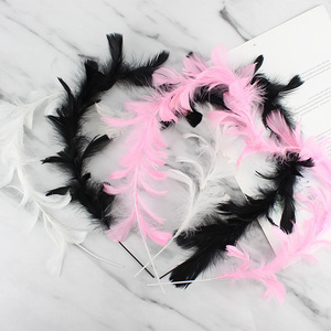 Cake Toppers Feather Circle Elegant Handmade Birthday Party Decorations Polyester Material - Product Image 2