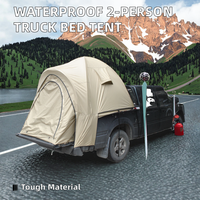 Tenda Truk Portabel Lapisan Tunggal Anti Air PU4000mm UPF 50+ untuk Kendaraan 5.5-6.5 FT, Tenda Truk Pikap 2 Orang Berbahan Fiberglass