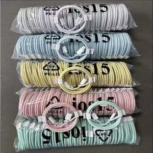 Nylon Bện Cáp 1M Nhanh Chóng Sạc USB-C Để USB-C Dây USB 2.0 Loại C Cáp Cho Iphone 15/16 Điện Thoại Pro Max Samsung Xiaomi - Product Image 4