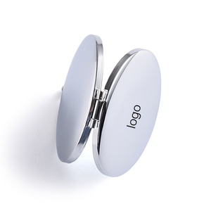 New Style Round Shape Metal Custom Logo <b>Double</b> <b>Side</b> Cosmetic <b>Mirror</b> - Product Image 6