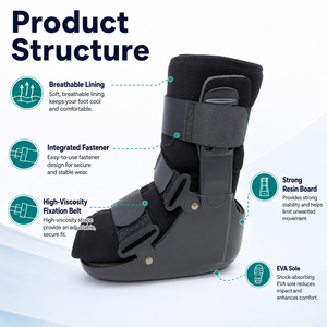 Soporte Ortopédico Ajustable para Caminar y Andador para Esguince de Tobillo Severo, Inmovilización, Bota Médica - Product Image 2
