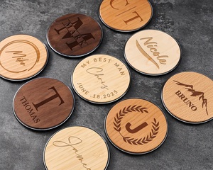 Chargeur sans fil personnalisé Keep Worthy, socle de charge en bois personnalisé pour les cadeaux clients fidèles - Product Image 1