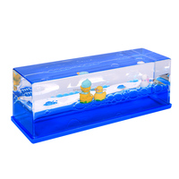 Presse-papiers en acrylique haute transparence avec figurine de canard flottante à l'intérieur, ornement rectangulaire en acrylique, cadeau de papeterie personnalisé