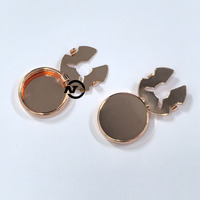 17mm 20mm 22.5mm Clip Amovible Flatback Chemise Boutons De Manchette Nouveauté Bouton Métal Couvre Combiné Décoratif Corsage Pins Boucles