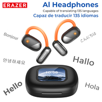 Erazer XF33 Earphone Olahraga Nirkabel dengan Layar, Terjemahan AI, Pengaturan Posisi di Telinga, Peredam Kebisingan ENC, Tahan Air IPX5