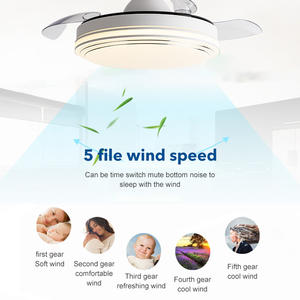 天井ファンライトリモコン付きモダンリビングルーム装飾LED - Product Image 5