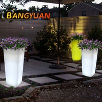 LED Glowing Garden Flower Pot Waterproof led flower pot Vase Balcon Patio Outdoor Lighting Furniture Hall Lawn Lights
